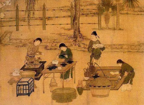 中国茶叶向东的移动发生在秦汉至南北朝时期，是茶文化的萌芽阶段